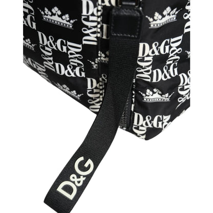 Dolce Gabbana Nylon Backpack Bag with Stylish Print &