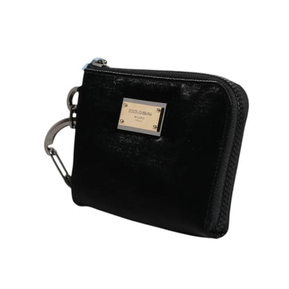 Dolce Gabbana Nylon Calfskin Pouch with Bigalvanic Plaque &