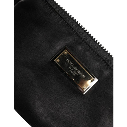 Dolce & Gabbana Nylon Calfskin Pouch Luxury Lightweight Accessory