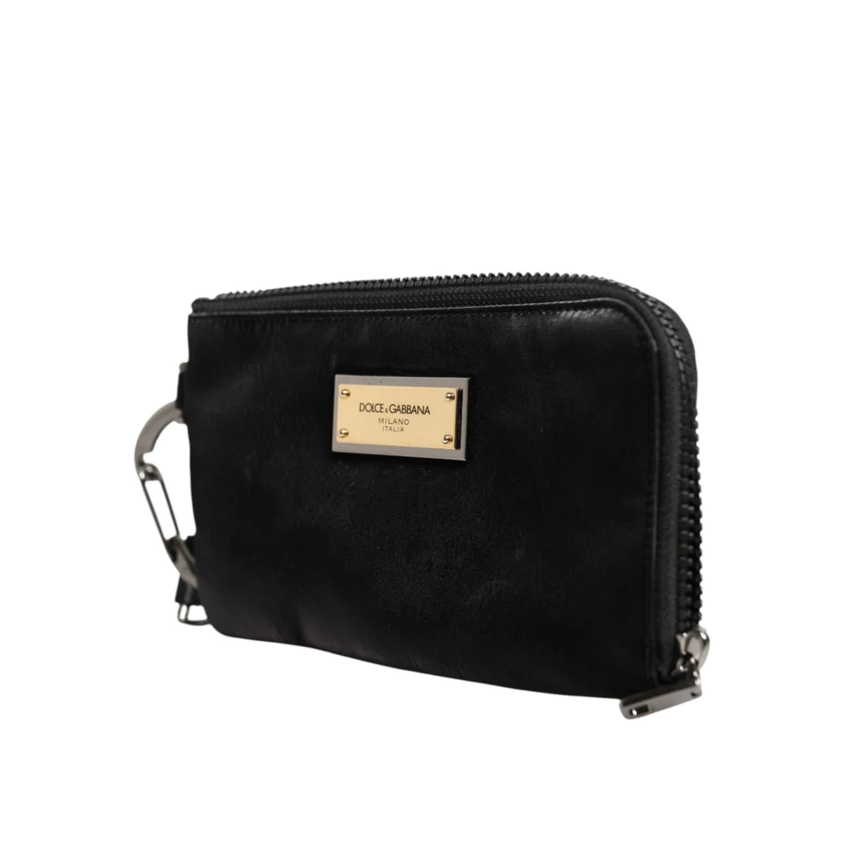 Dolce & Gabbana Nylon Calfskin Pouch Luxury Lightweight Accessory