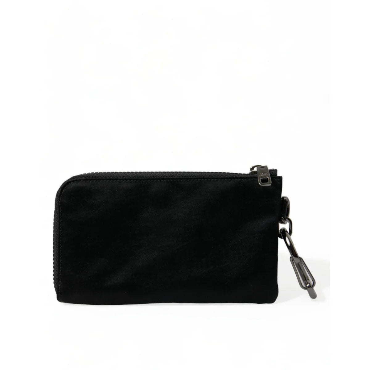 Dolce & Gabbana Nylon and Leather Pouch with Silver Metal Details