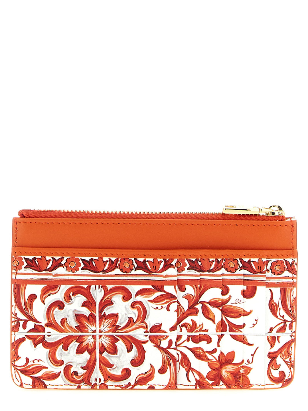 Dolce &amp; Gabbana Orange Calfskin Cardholder
