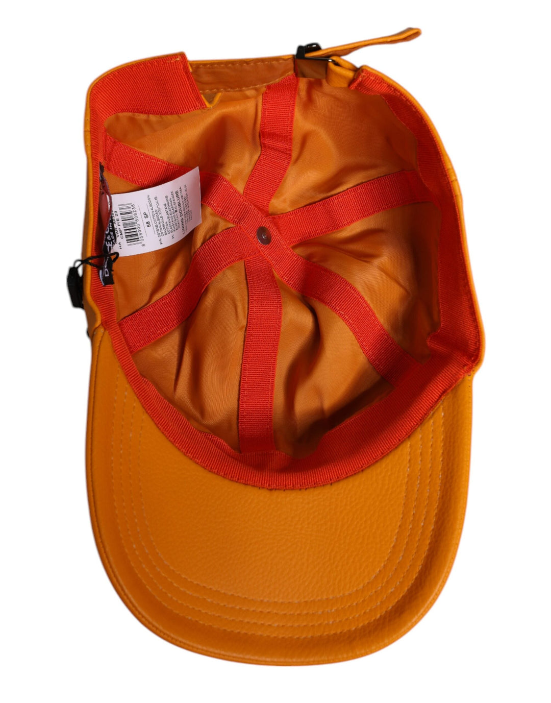 Dolce &amp; Gabbana Orange Cotton 6 Panels Baseball Cap