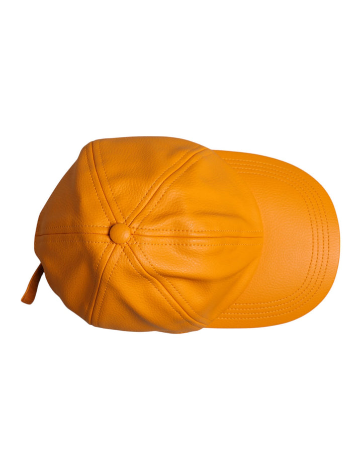 Dolce &amp; Gabbana Orange Cotton 6 Panels Baseball Cap