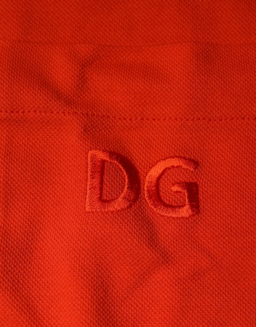 Dolce &amp; Gabbana Orange Cotton Button Down Casual Polo Shirt