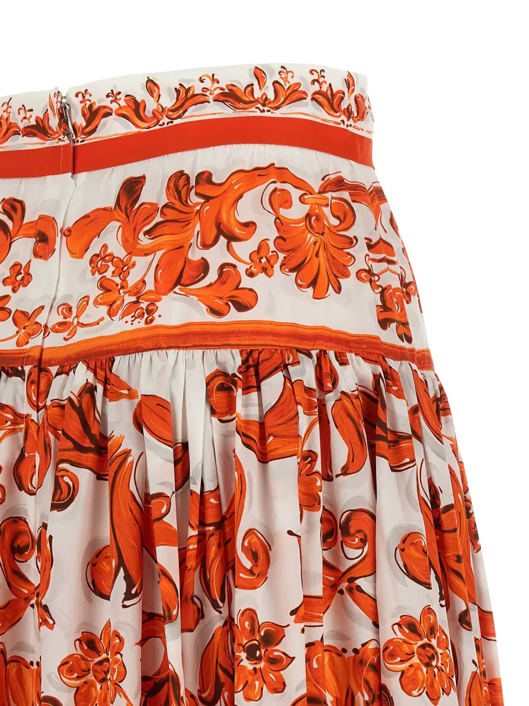 Dolce &amp; Gabbana Orange Cotton Mini Skirt