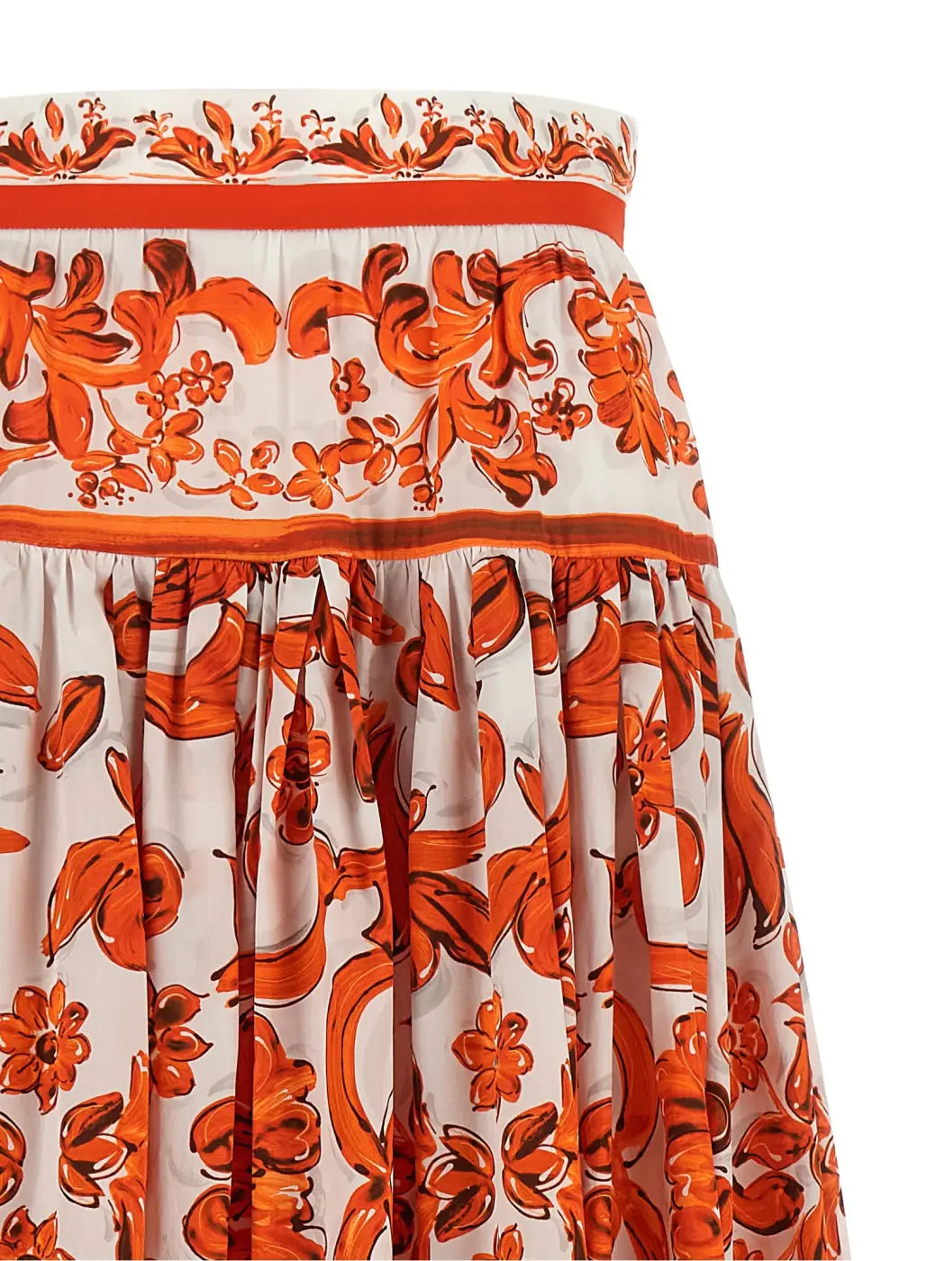 Dolce &amp; Gabbana Orange Cotton Mini Skirt