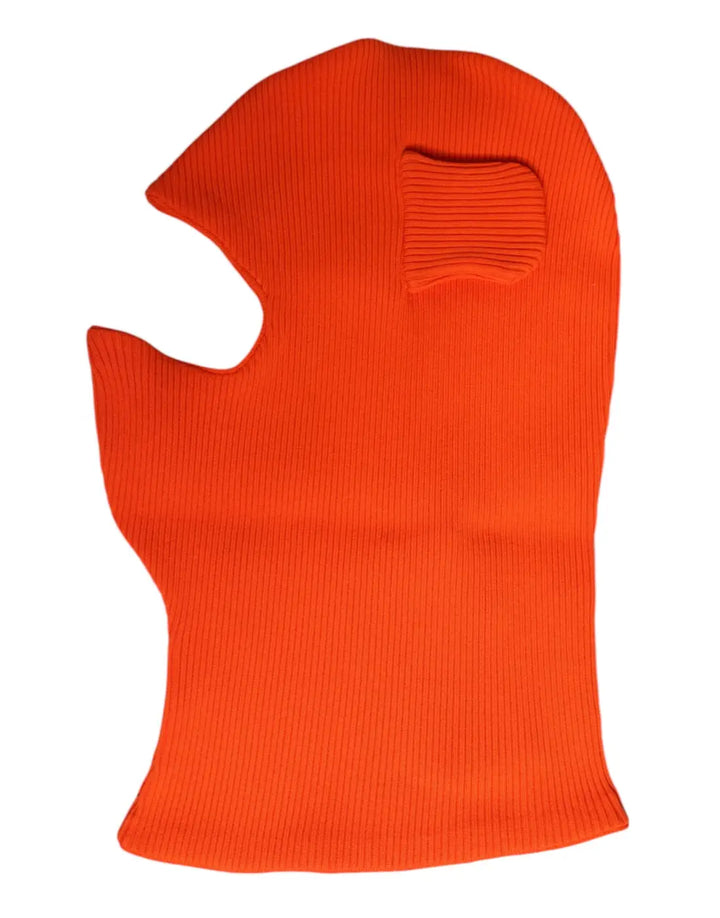 Dolce &amp; Gabbana Orange Cotton Whole Head Wrap Balaclava Hat