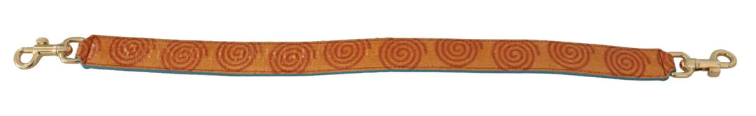 Dolce &amp; Gabbana Orange Leather Swirl Print Bag Shoulder Strap