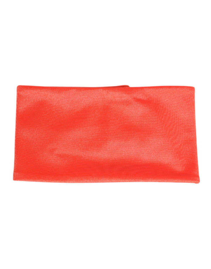 Dolce &amp; Gabbana Orange Nylon Stretch Women Neck Warmer Scarf