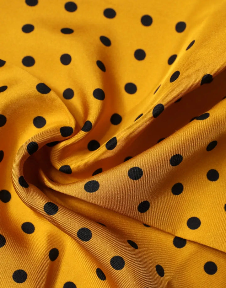 Dolce &amp; Gabbana Orange Polka Dot Square Handkerchief Scarf