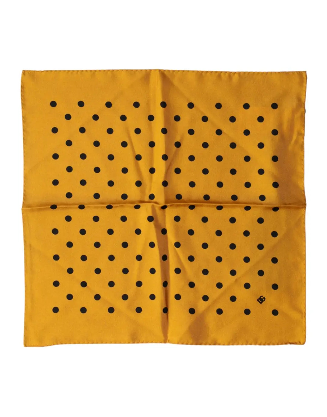 Dolce &amp; Gabbana Orange Polka Dot Square Handkerchief Scarf