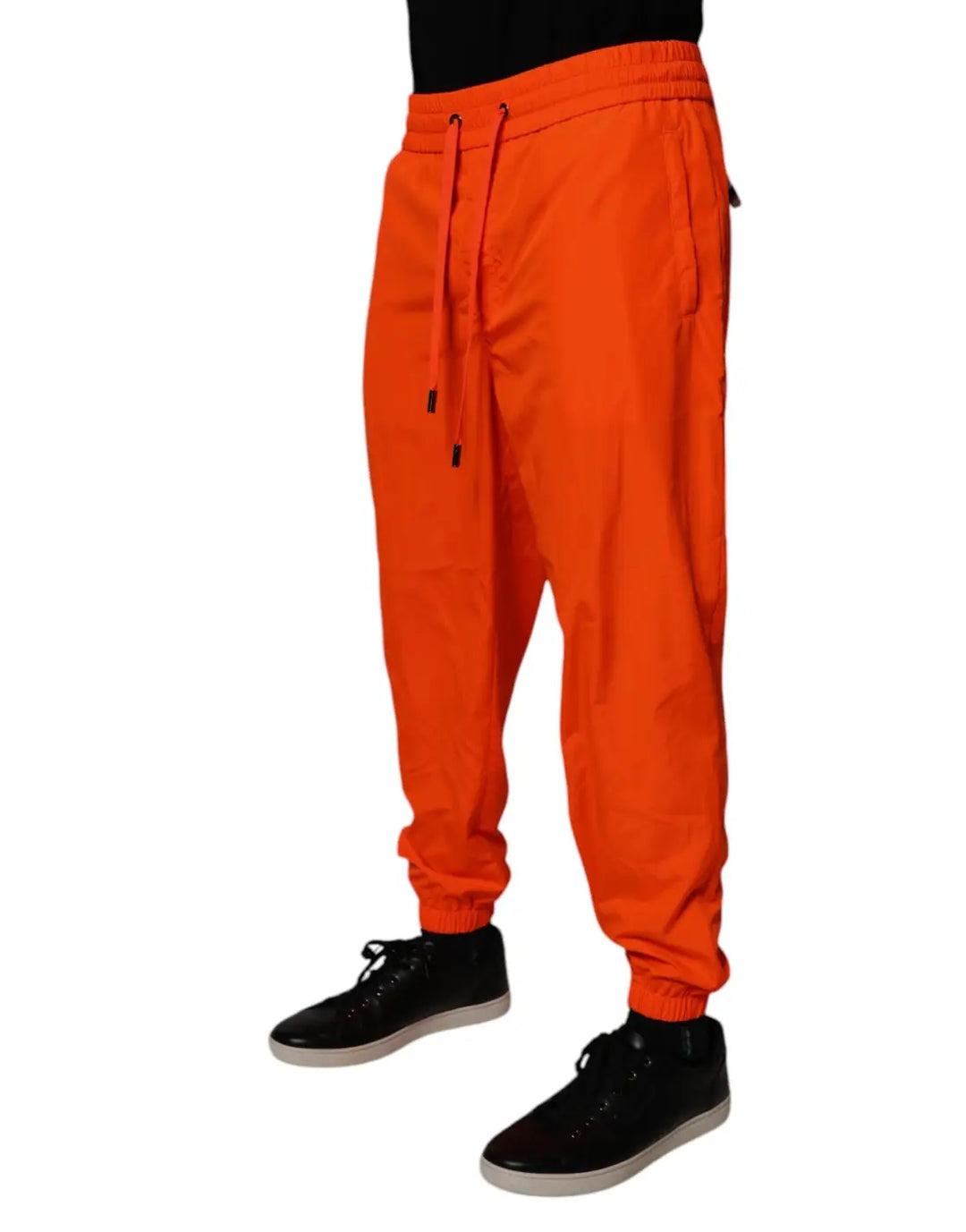 Dolce &amp; Gabbana Orange Polyester Men Jogger Sweatpants Pants