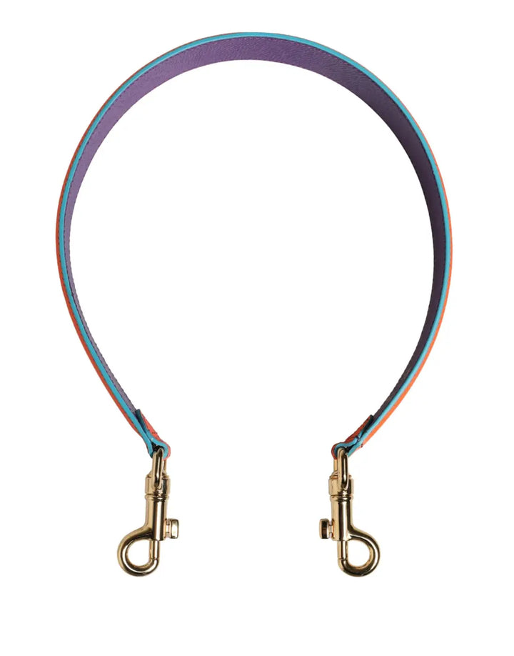 Dolce &amp; Gabbana Orange Purple Calf Leather Bag Accessory Shoulder Strap