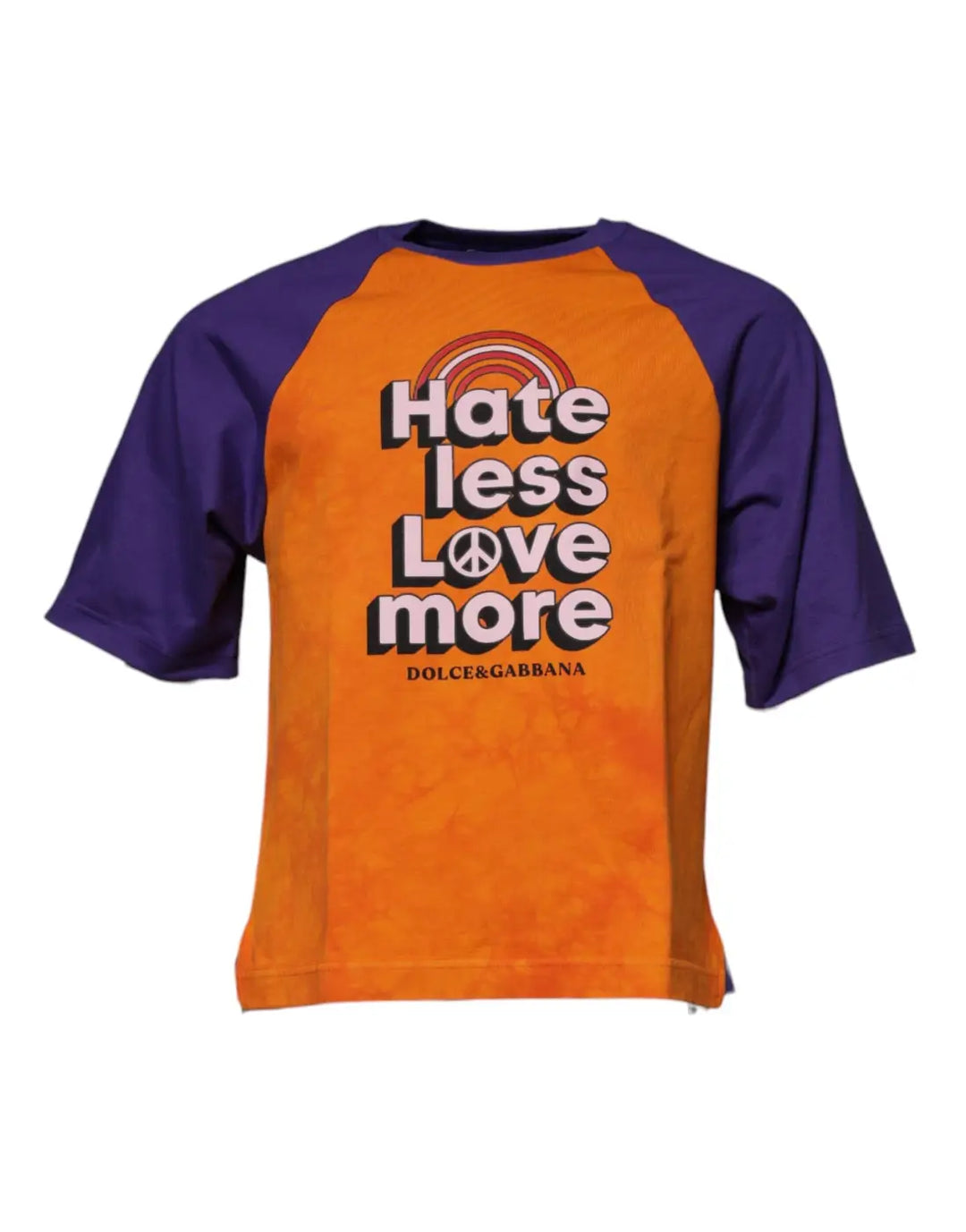Dolce &amp; Gabbana Orange Purple Graphic Print Short Sleeves T-shirt