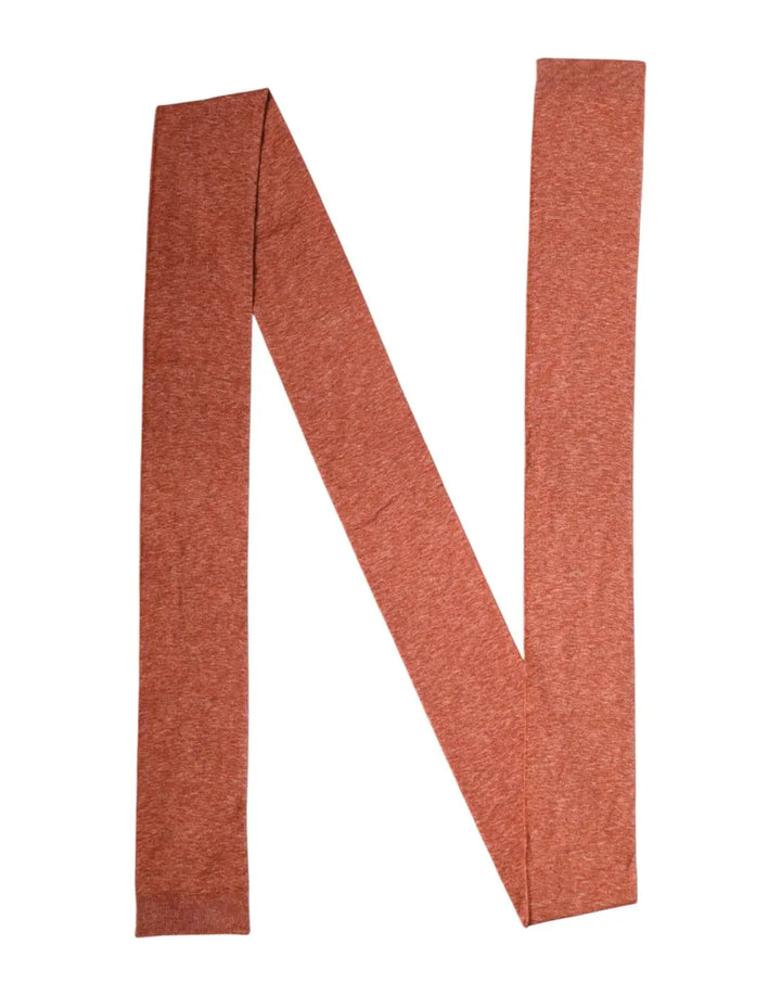 Dolce &amp; Gabbana Orange Silk Cashmere Neck Wrap Shawl Scarf