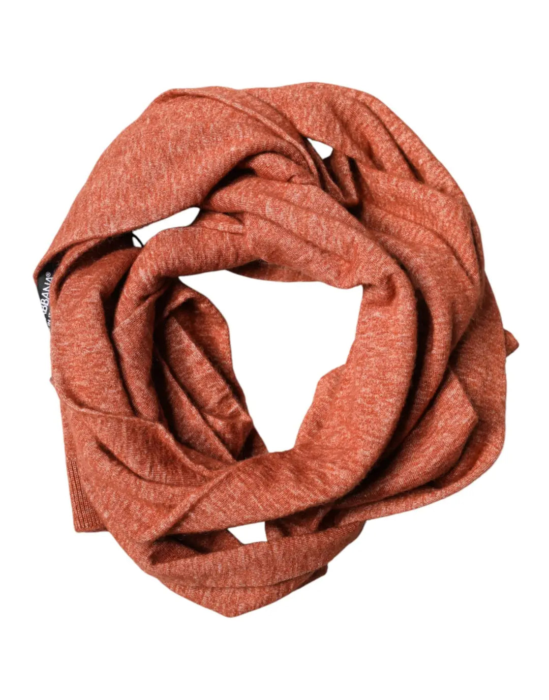 Dolce &amp; Gabbana Orange Silk Cashmere Neck Wrap Shawl Scarf