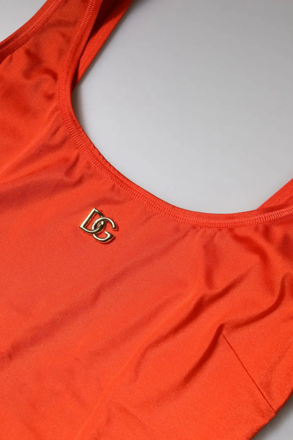 Dolce &amp; Gabbana Orange Sleeveless Bodycon Jumpsuit Dress
