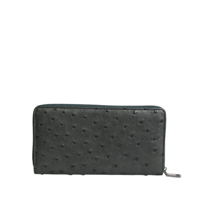Dolce Gabbana Ostrich Wallet Luxury with Logo Patch and Card Slots &