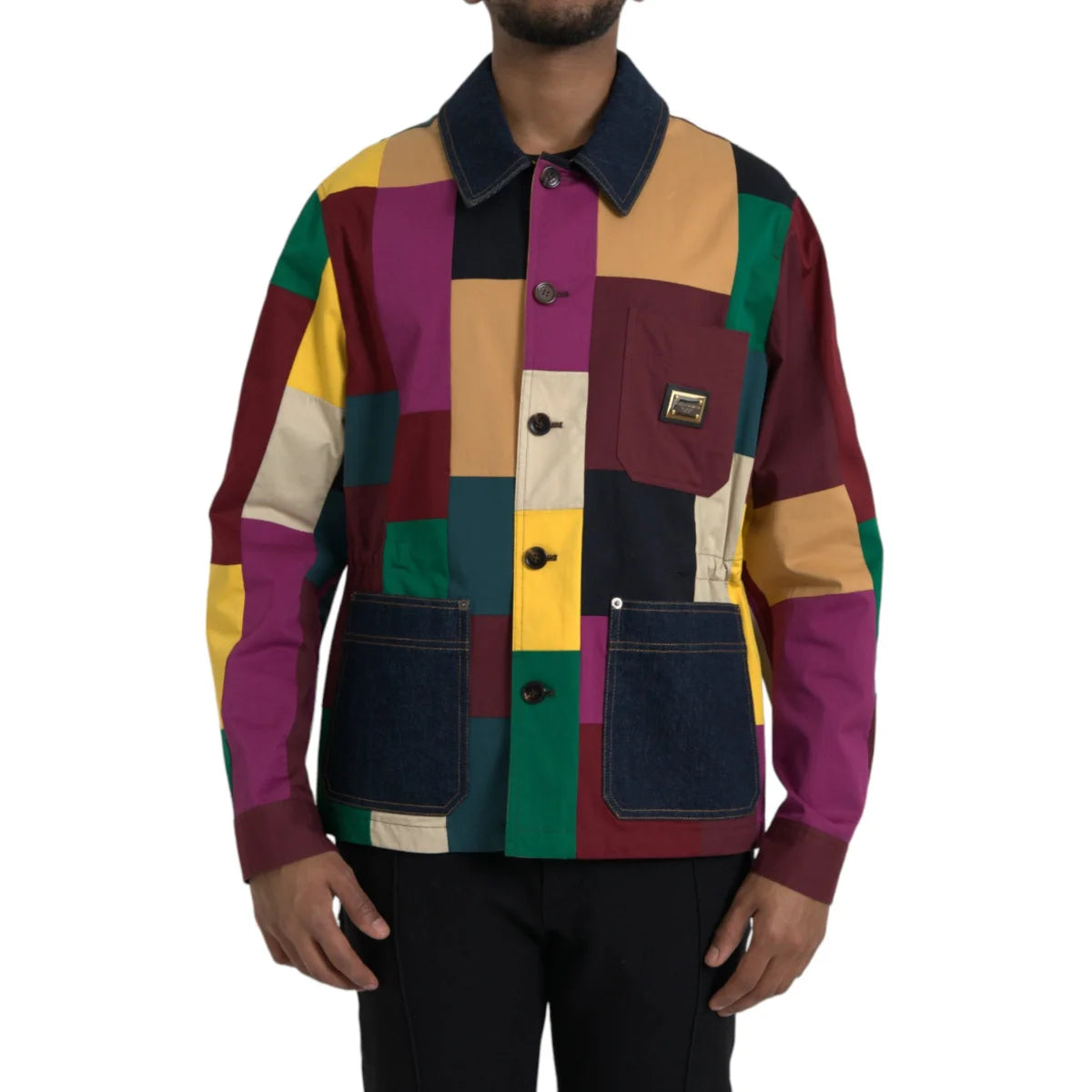 Dolce Gabbana Patchwork Denim Jacket Radiant Urban Chic &