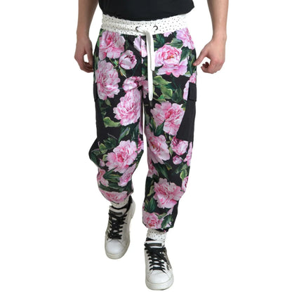 Dolce Gabbana Peony Joggers in Supersoft Cotton &