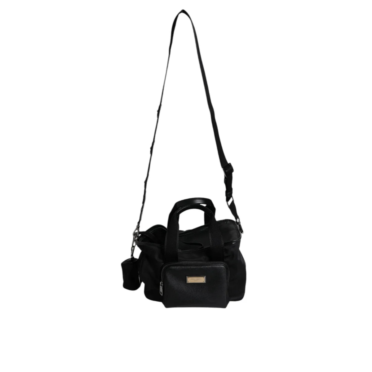Dolce Gabbana Pet Carry Bag Featuring Logo Plaque and Detachable Strap &