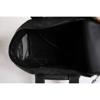 Dolce Gabbana Pet Carry Bag Featuring Logo Plaque and Detachable Strap &