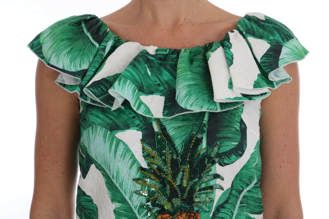 Dolce &amp; Gabbana - Pineapple Banana Sequins Blouse T-shirt