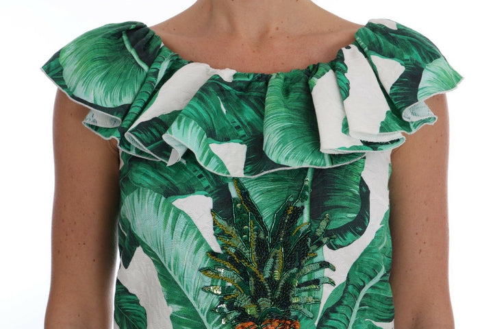 Dolce &amp; Gabbana - Pineapple Banana Sequins Blouse T-shirt