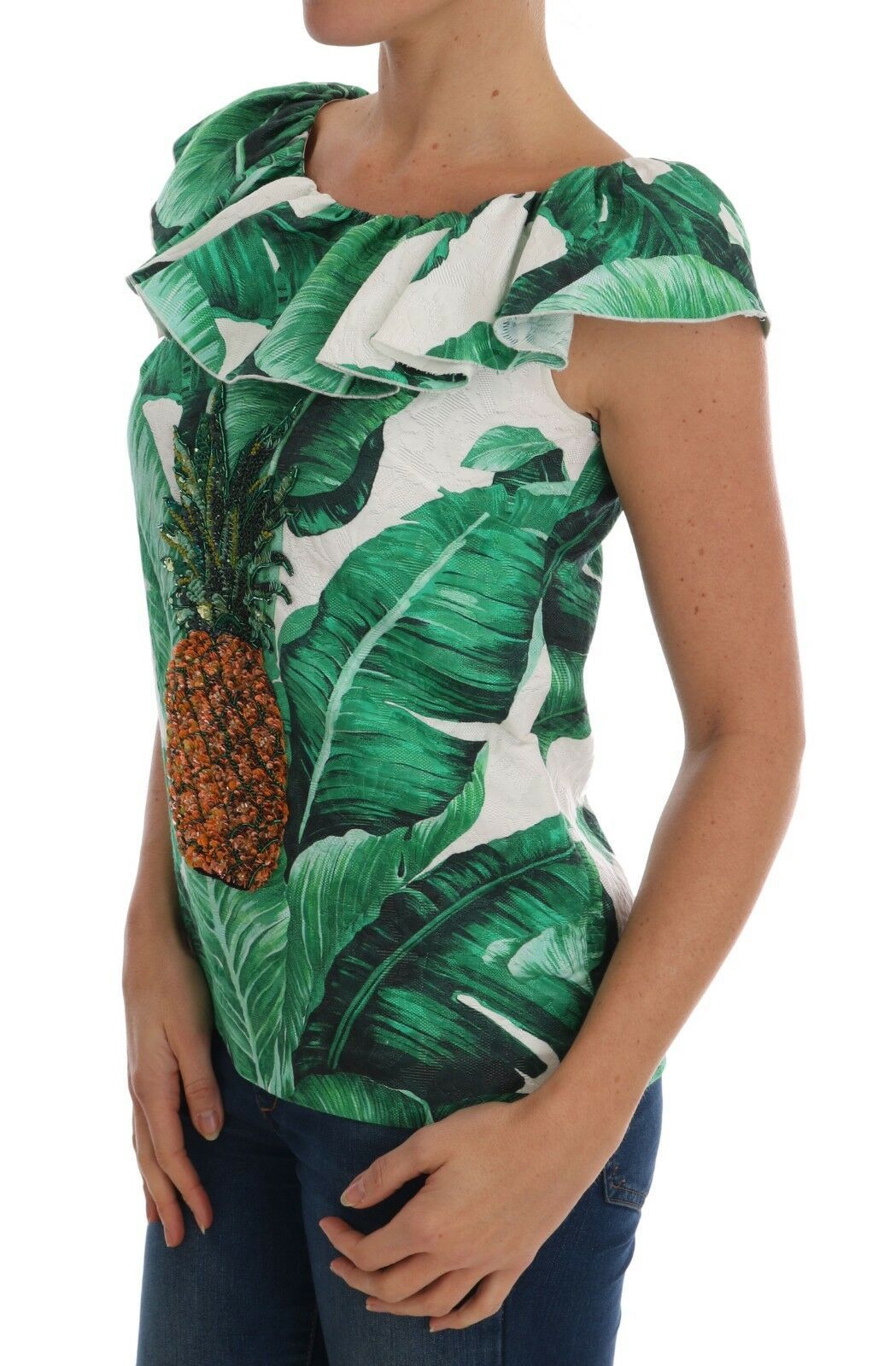 Dolce &amp; Gabbana - Pineapple Banana Sequins Blouse T-shirt