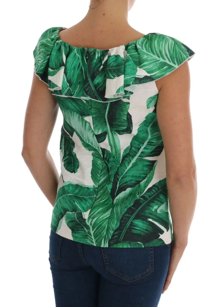 Dolce &amp; Gabbana Pineapple Banana Sequins Blouse T-shirt