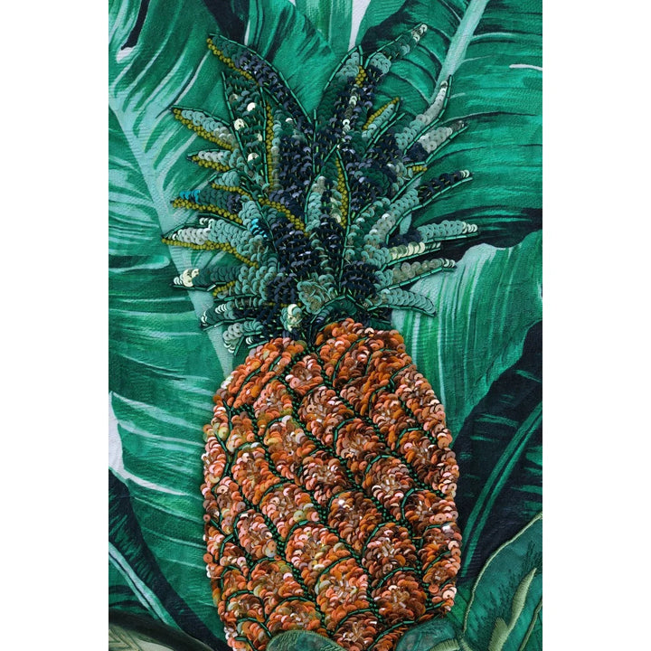 Dolce & Gabbana Pineapple Banana Sequins Crewneck Sweater