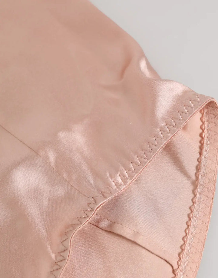 Dolce &amp; Gabbana Pink Acetate High Waist Shorts Panty Underwear