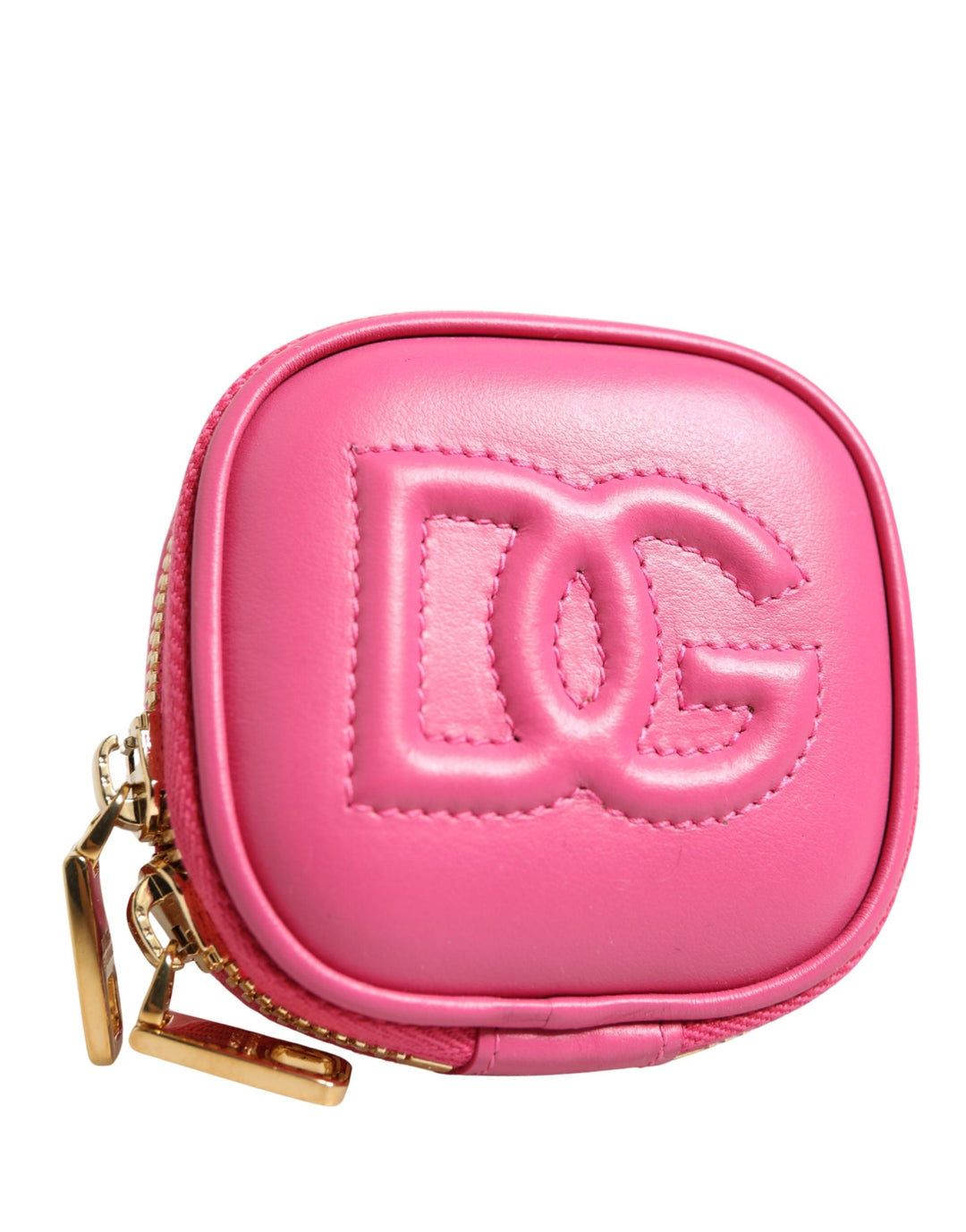 Dolce &amp; Gabbana Pink Calf Leather Dg Logo Multifunctional Kit Borse Bag