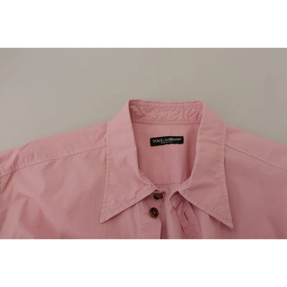 Dolce & Gabbana Pink Casual Button Down Long Sleeves Shirt