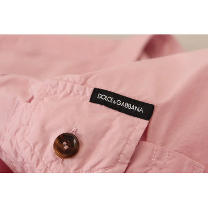Dolce & Gabbana Pink Casual Button Down Long Sleeves Shirt