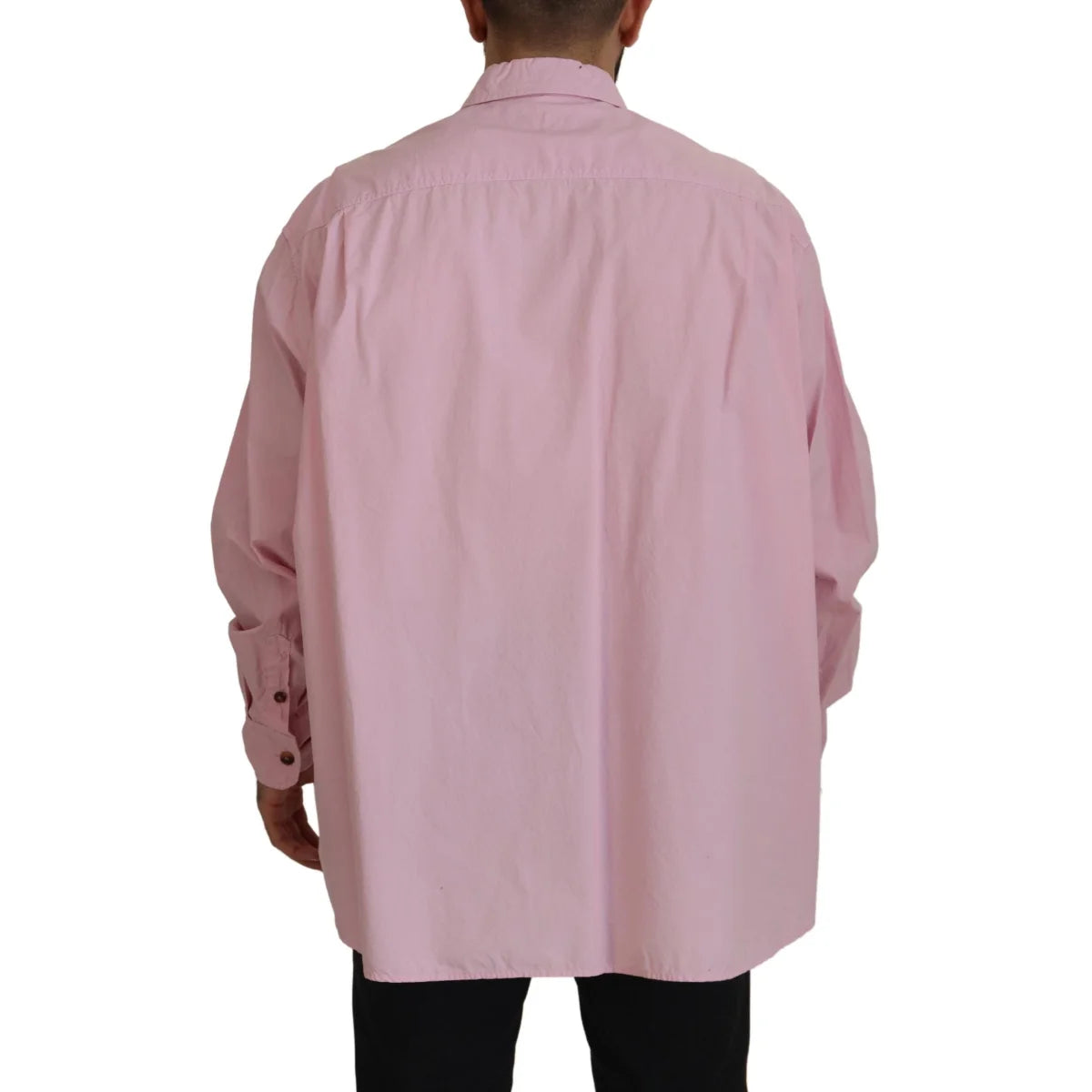 Dolce & Gabbana Pink Casual Button Down Long Sleeves Shirt