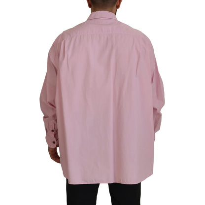 Dolce & Gabbana Pink Casual Button Down Long Sleeves Shirt