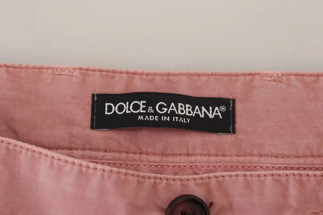 Dolce &amp; Gabbana Pink Chinos Cotton Casual Mens Shorts