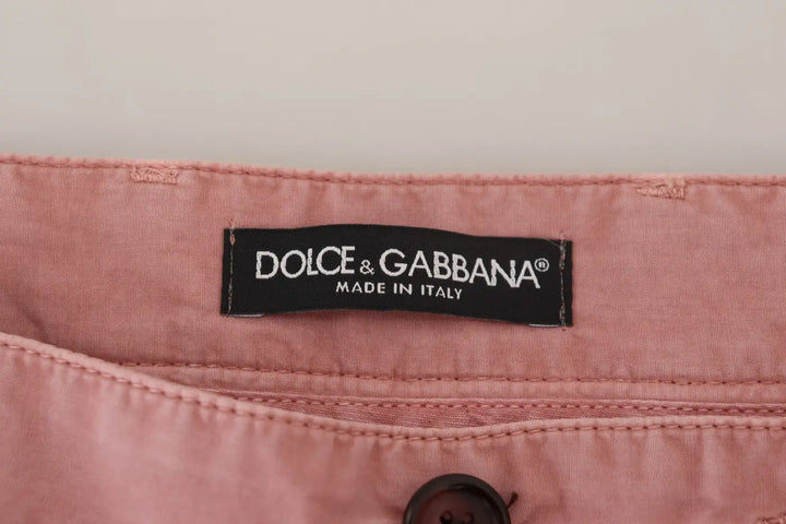 Dolce &amp; Gabbana Pink Chinos Cotton Casual Mens Shorts
