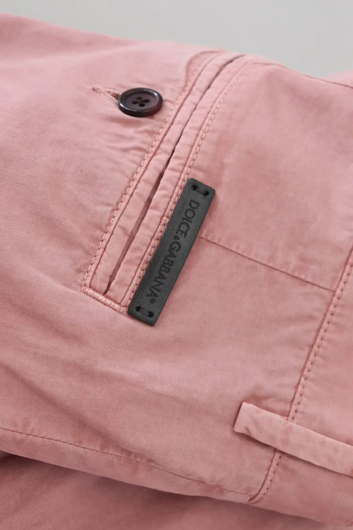 Dolce &amp; Gabbana Pink Chinos Cotton Casual Mens Shorts