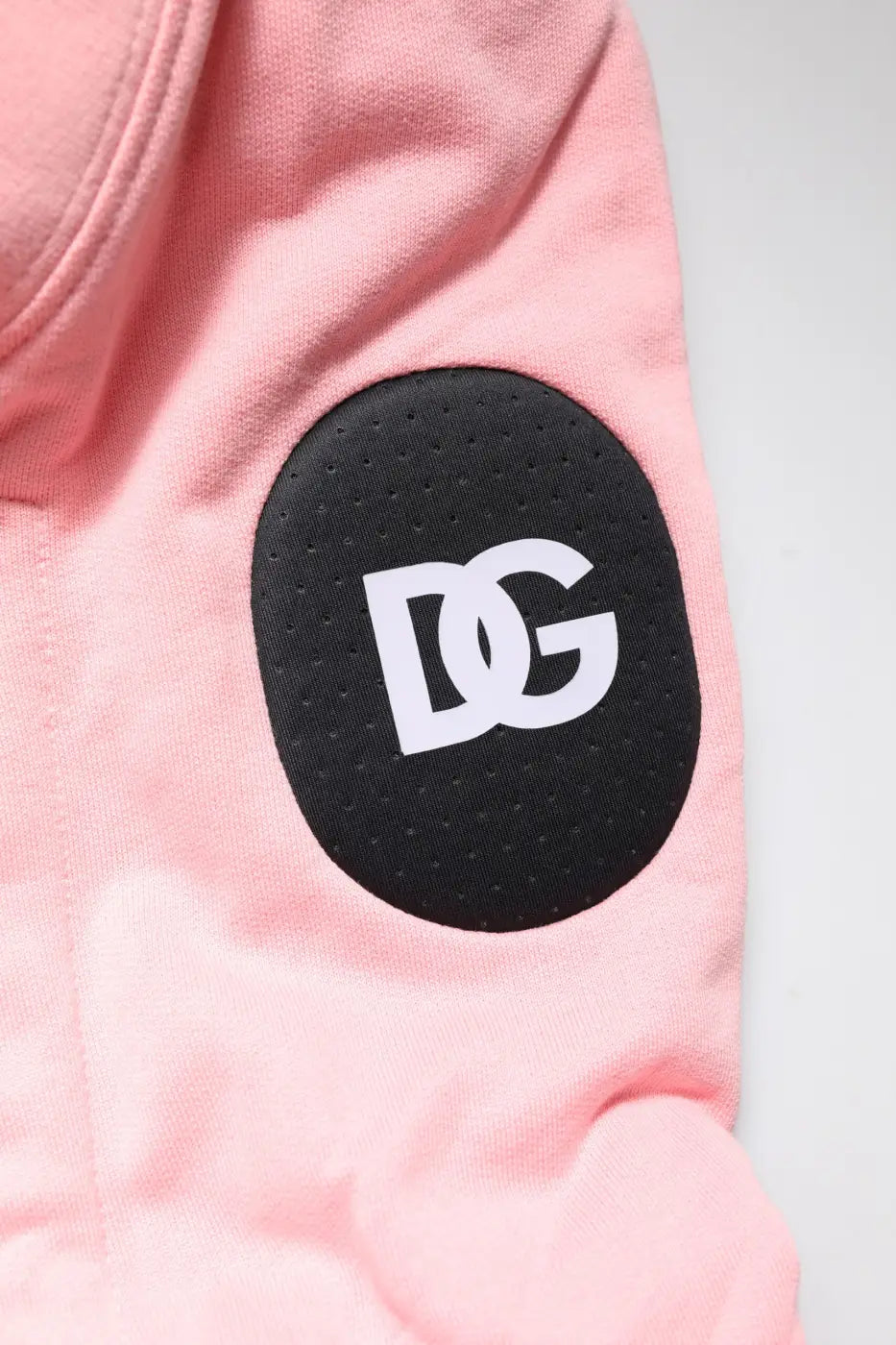 Dolce &amp; Gabbana Pink Cotton Hooded Men Sportswear Vest Sweater