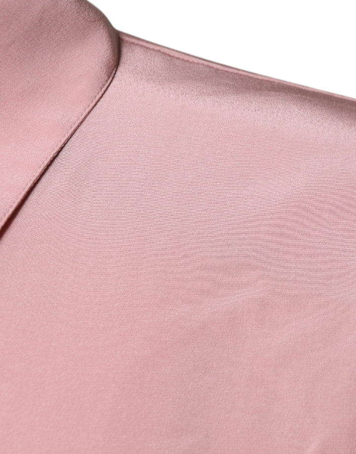 Dolce &amp; Gabbana Blouses - Women’s Pink Cotton Long Sleeves Collared Blouse Top