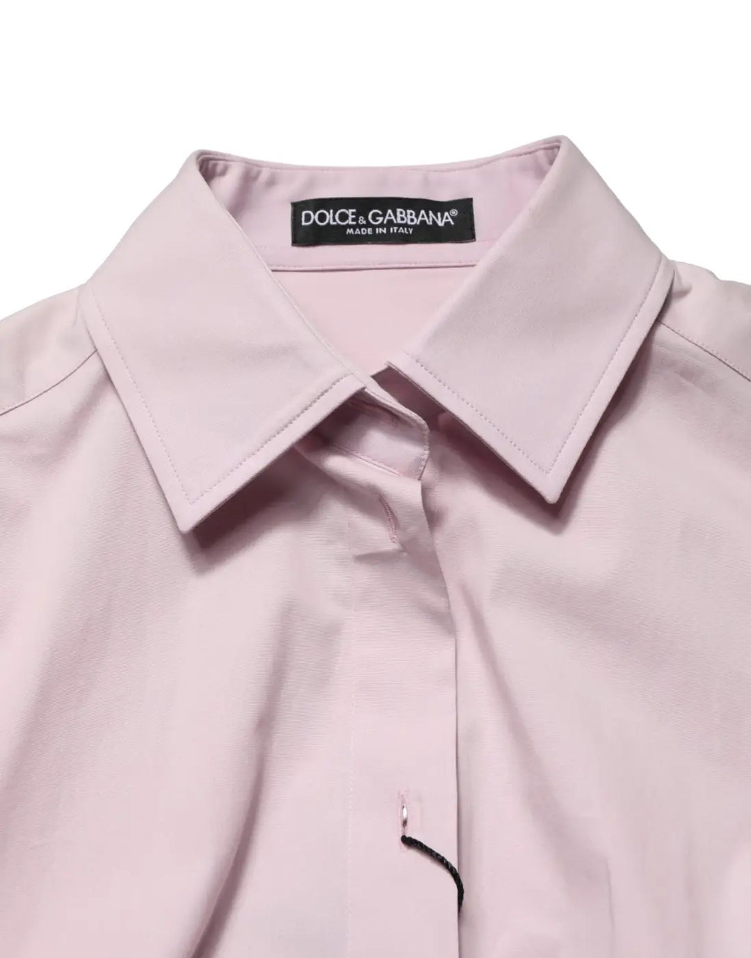 Dolce &amp; Gabbana Pink Cotton Long Sleeves Collared Shirt Top