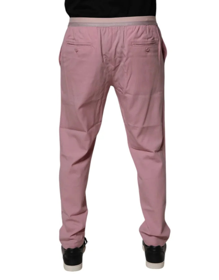 Dolce & Gabbana Pink Cotton Stretch Chino Pants
