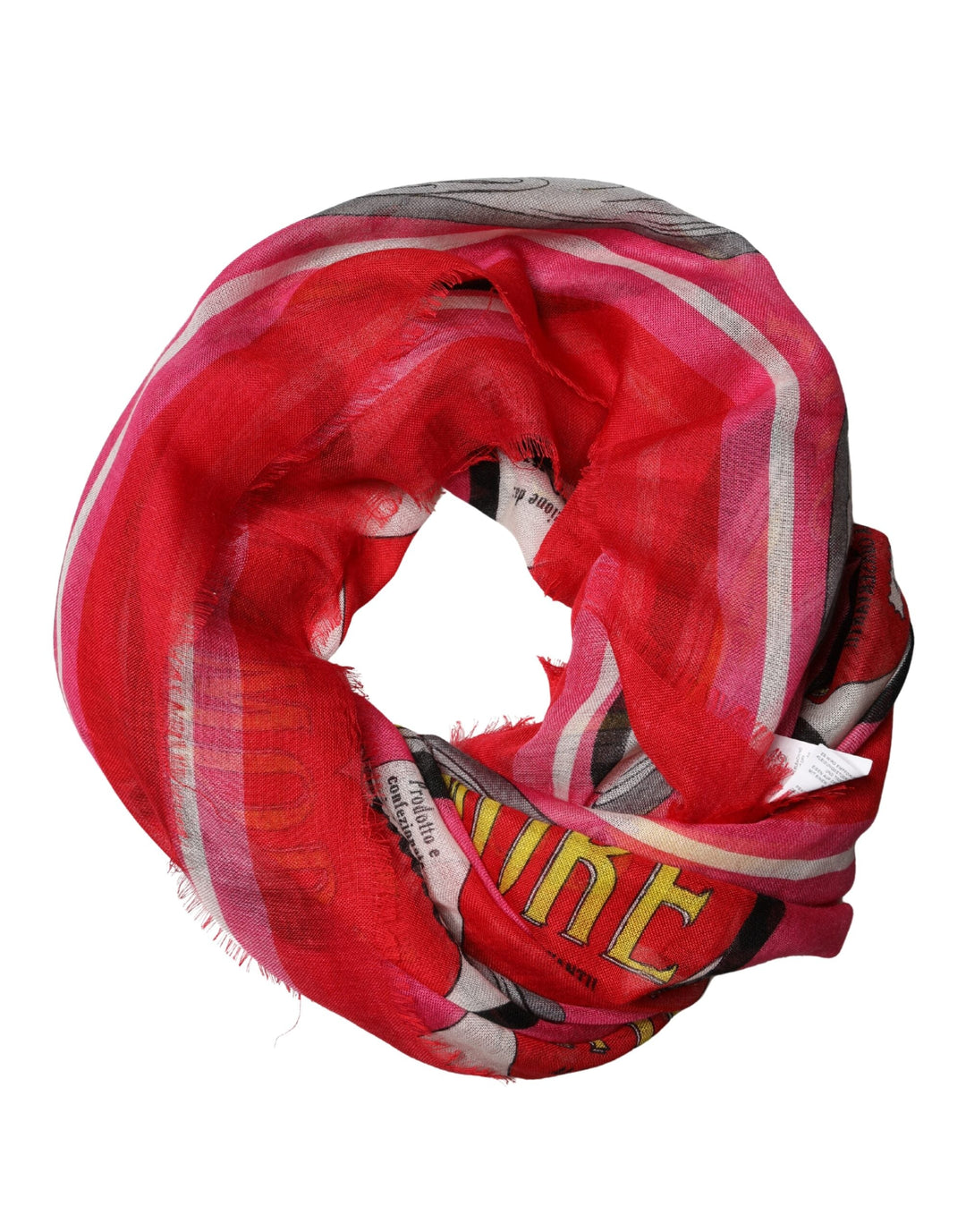 Dolce &amp; Gabbana Pink Dg Amore Print Neck Square Shawl 140cm x Scarf