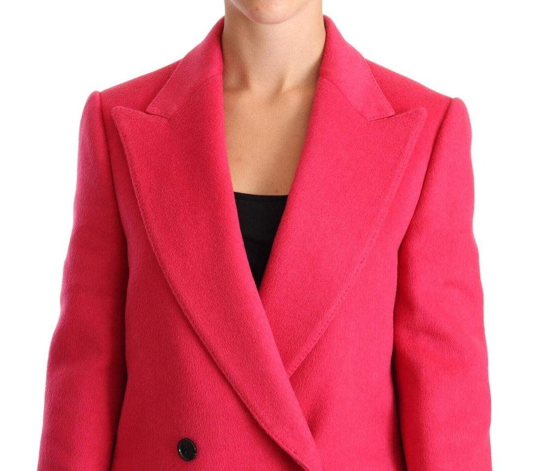 Dolce &amp; Gabbana Trench Coats - Pink Double Breasted Trenchcoat Jacket
