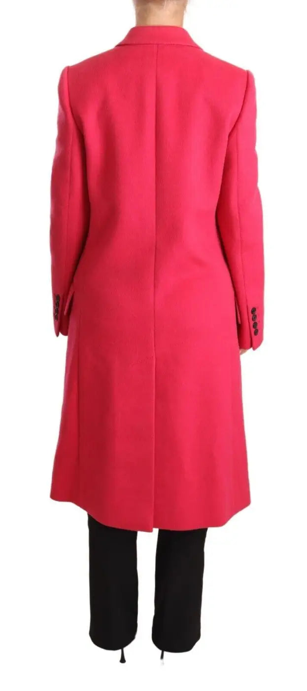 Dolce &amp; Gabbana Pink Double Breasted Trenchcoat Jacket