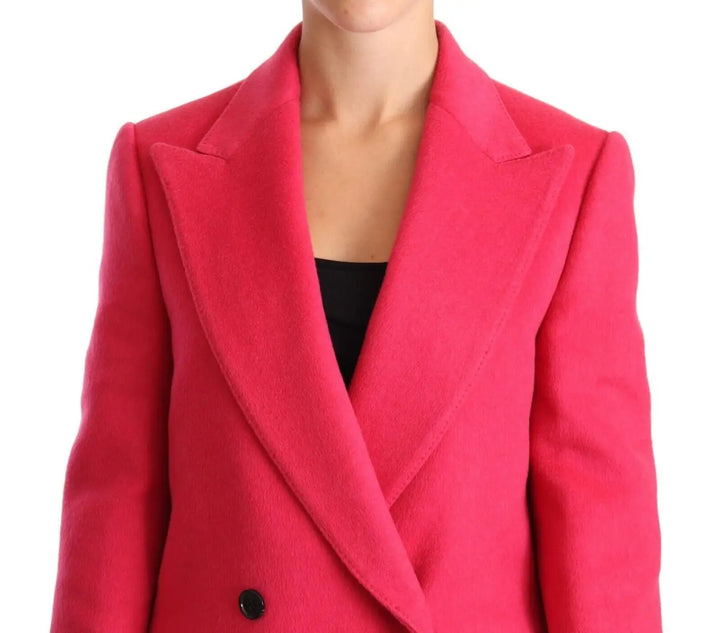 Dolce &amp; Gabbana Pink Double Breasted Trenchcoat Jacket