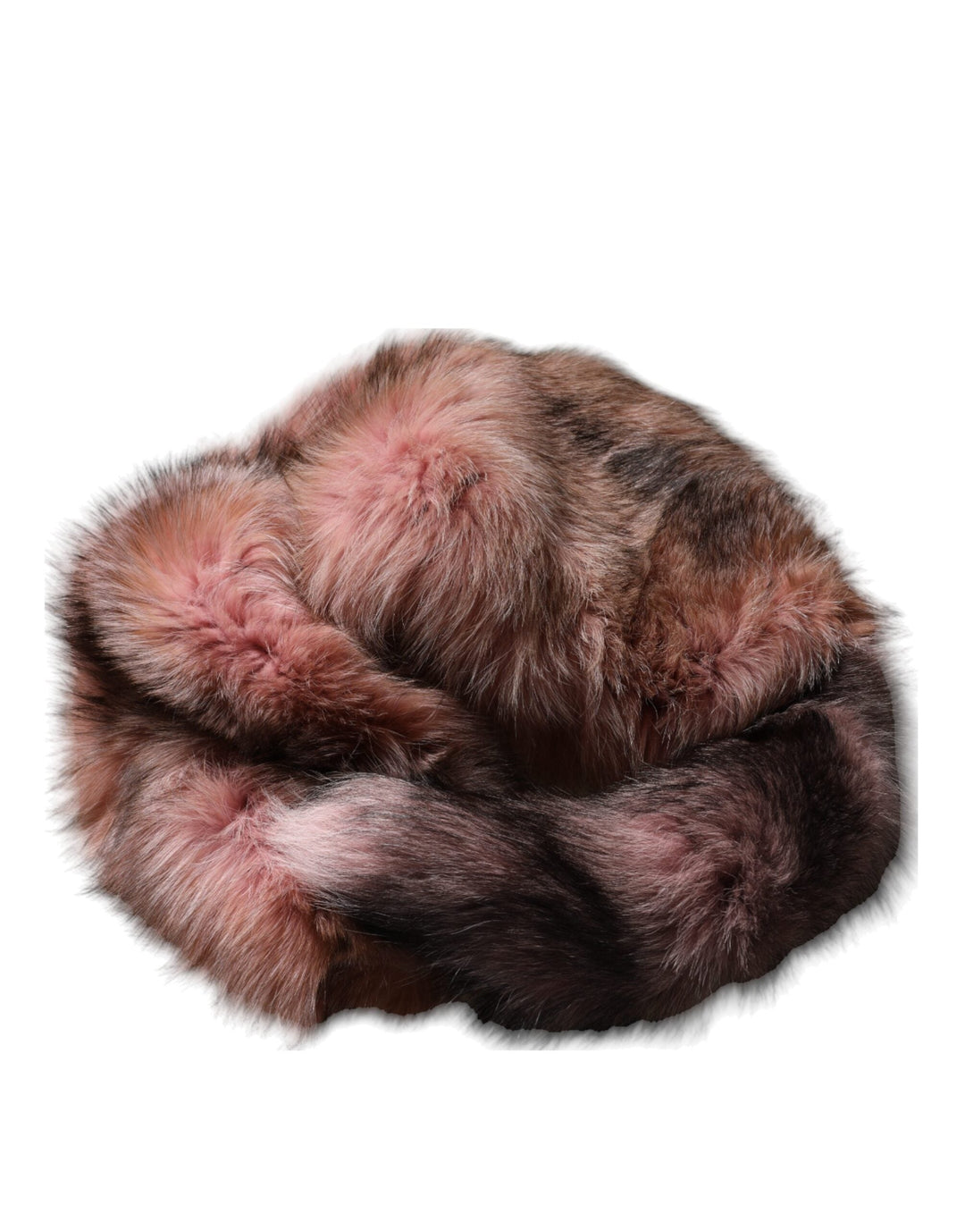 Dolce &amp; Gabbana Pink Frost Fox Fur Neck Warmer Winter Scarf